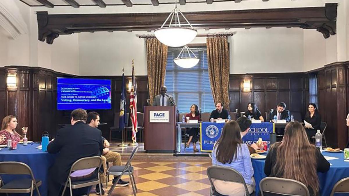image from Second Annual Pace Access to Justice Workshop Spotlighting the Important Issues Surrounding Voting Access, Elections, and Democracy
